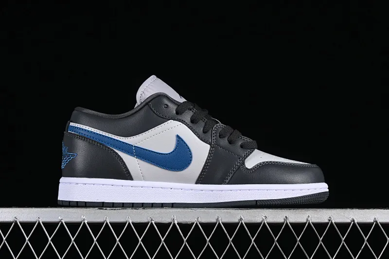 All categories Air Jordan Jordan series basketball shoes Air Jordan 1 Low Air Jordan 1 Low AJ1 Joe 1 black gray blue hook low-top cultural basketball shoes DC0774-040